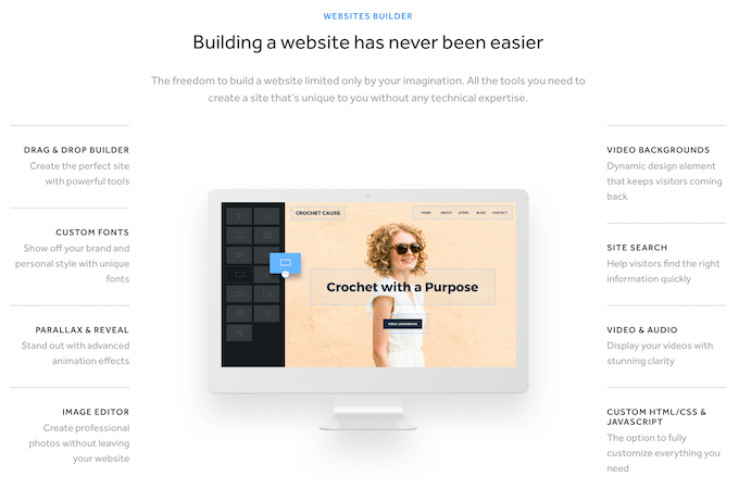 Weebly website builder landing page