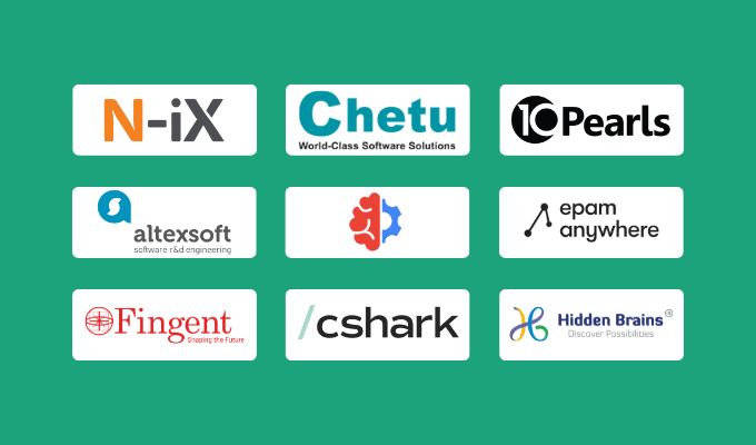 Company logos for our best .NET developers reviews