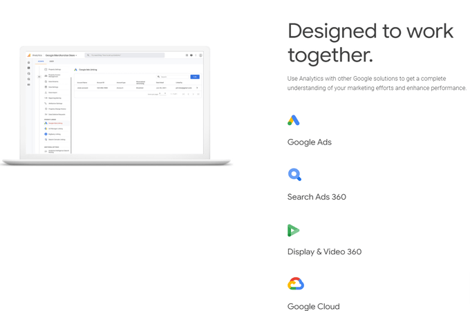 Google tools are designed to work together with image of a laptop. 
