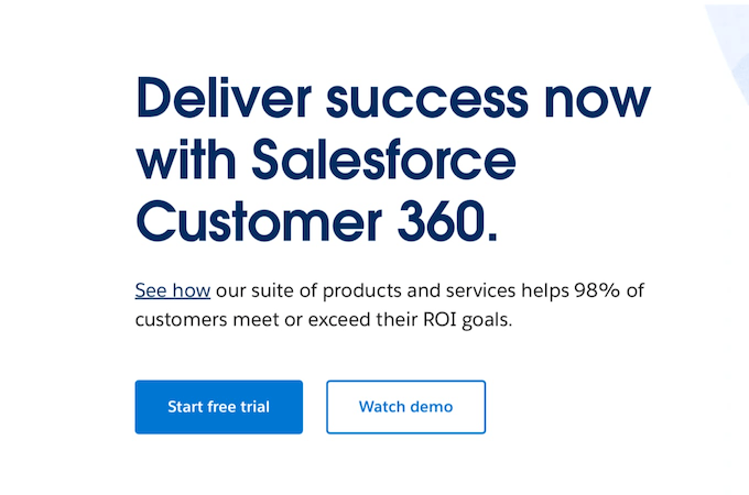 Salesforce homepage image. 
