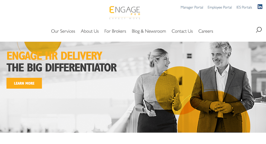 Engage PEO homepage