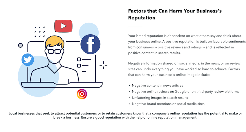 NetReputation image of factors that can harm your business's reputation