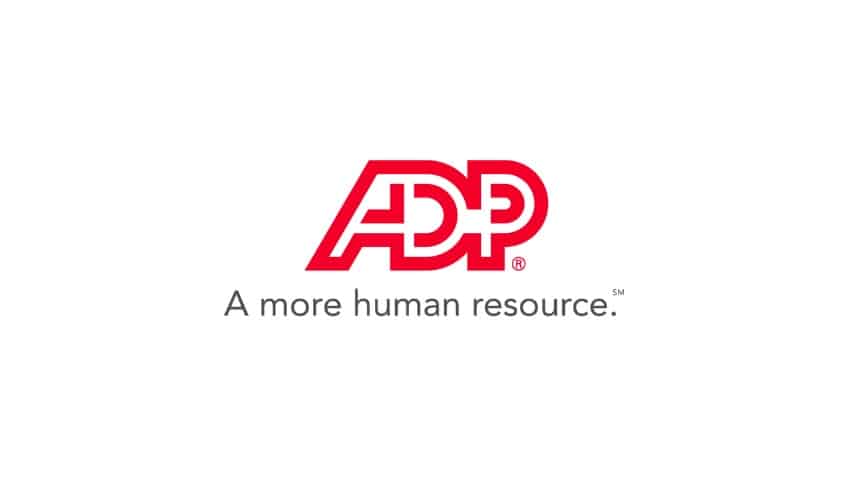 Logo-ul companiei ADP Global Payroll.