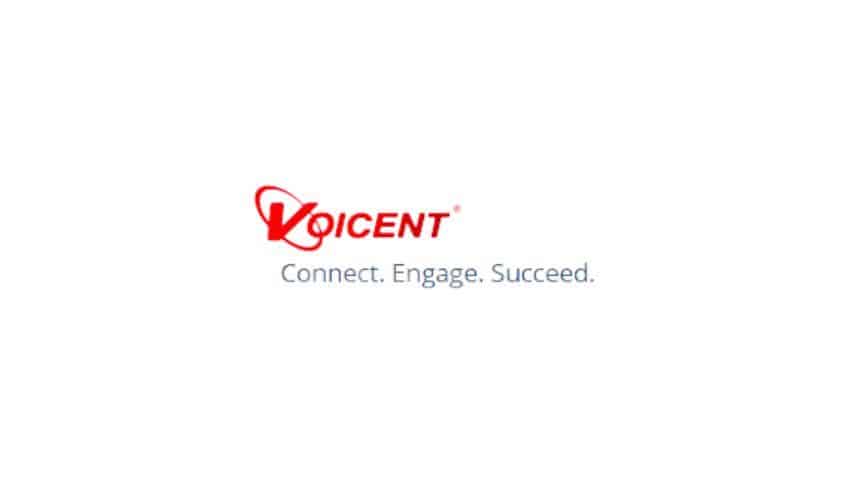 Voicent company logo.