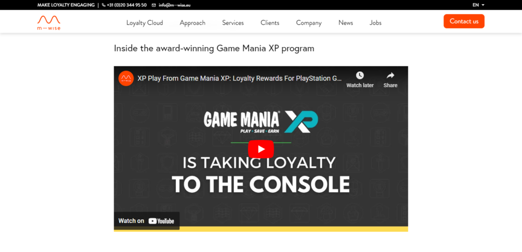 m--wise and Game Mania XP award-winning Gamification reward program.