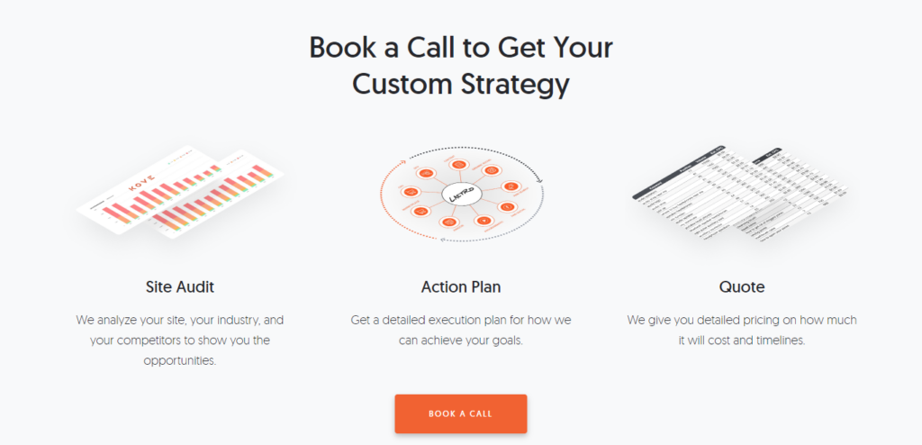 Neil Patel current client lead generation page.