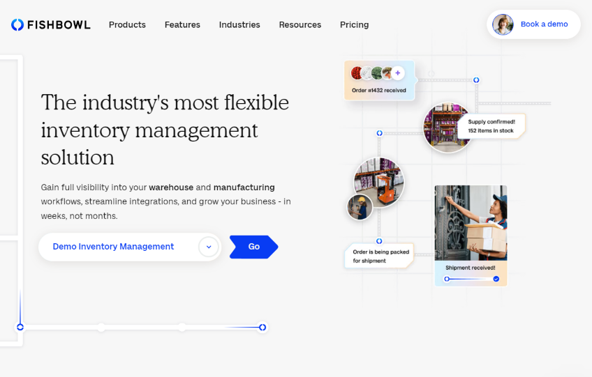 Fishbowl MRP software homepage.
