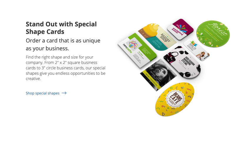 GotPrint special shapes business card
