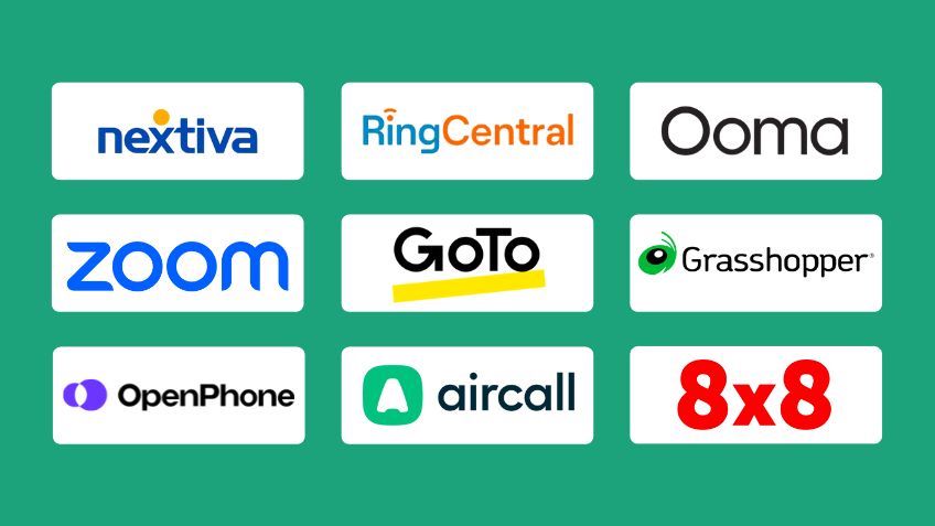 Best Cloud Based Phone Systems company logos.