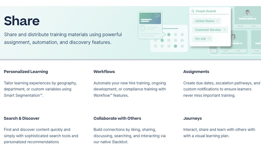 Share landing page for Continu.