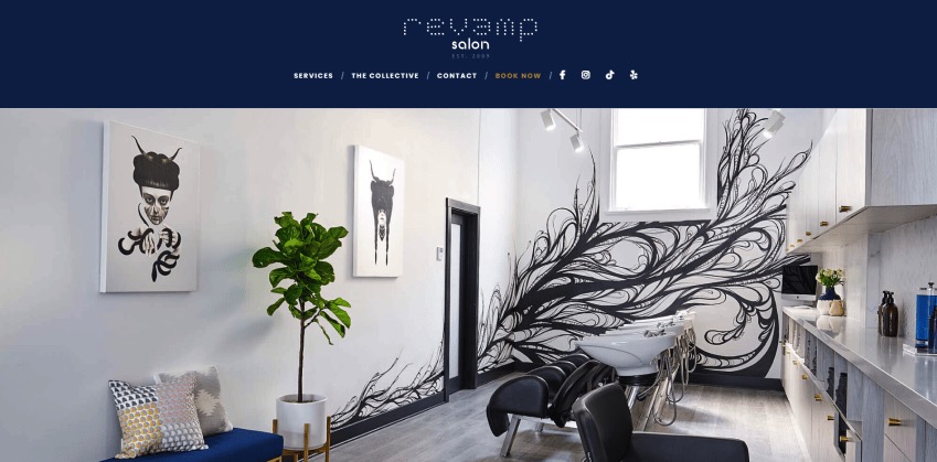 Revamp Salon home page. 