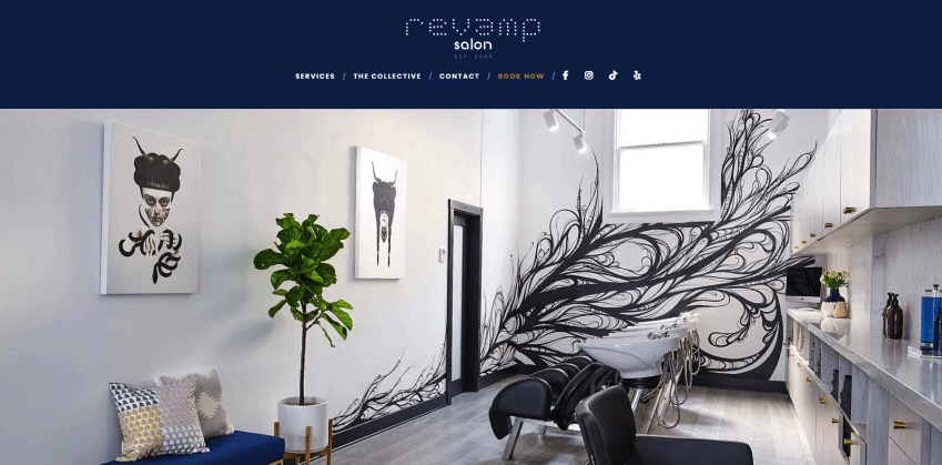Revamp Salon home page.