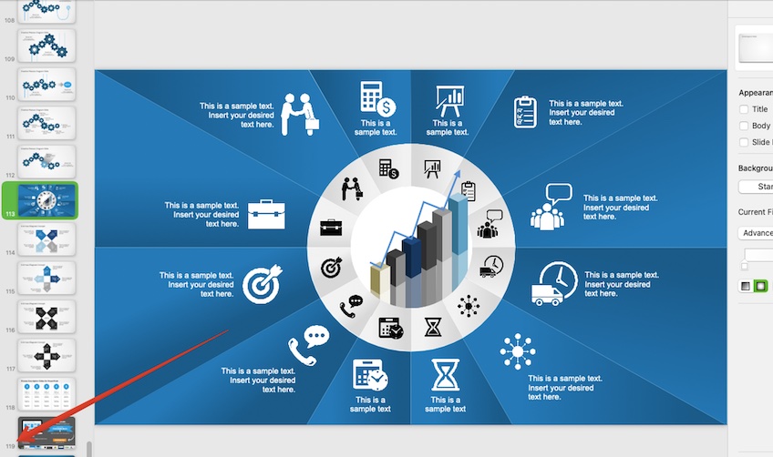 SlideModel interface example.