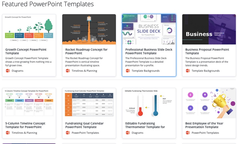 Featured PowerPoint Templates from SlideModel. 