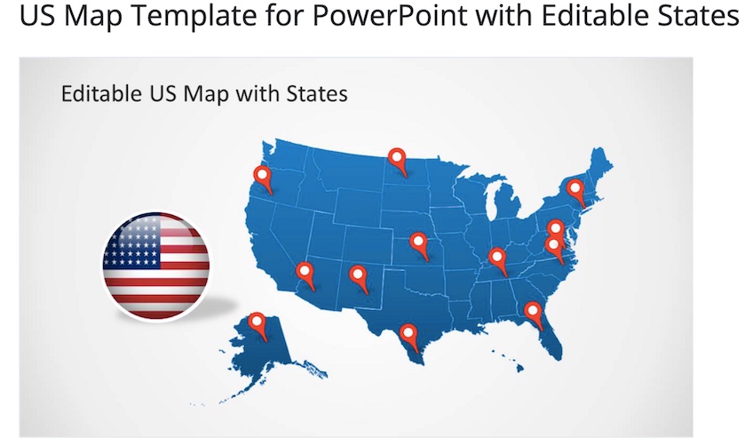 U.S. map template. 
