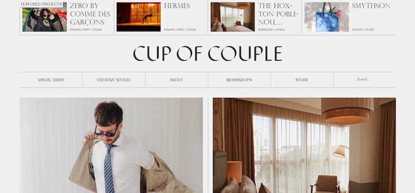 Cup of Couple homepage screenshot. 