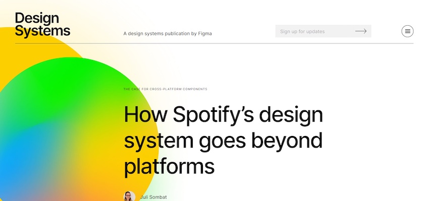 Design Systems homepage. 