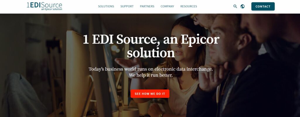 1 EDI Source homepage.