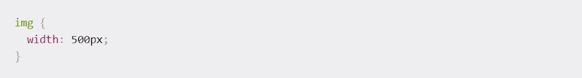 Code for width of image for 500px.