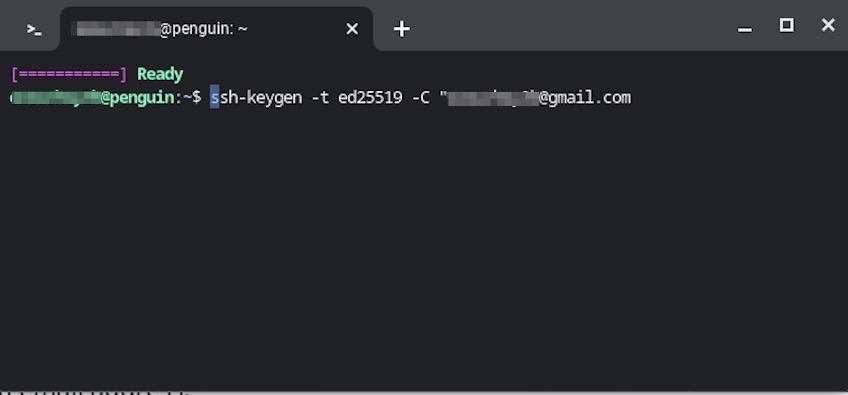 OpenSSH terminal screen. 
