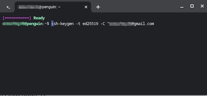 OpenSSH terminal screen.