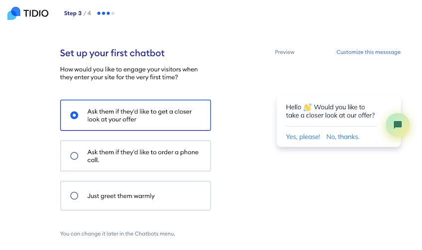 Guide to setup first chatbot. 