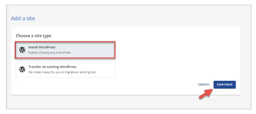 how to make a web page easily Bluehost's WordPress installation setup