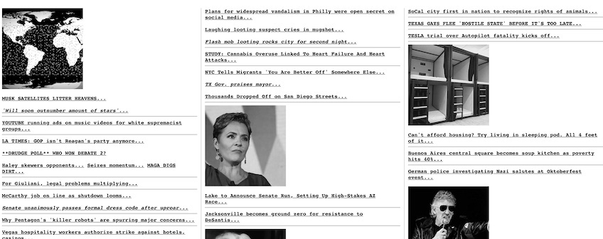 Drudge Report example with multiple images and older text style.
