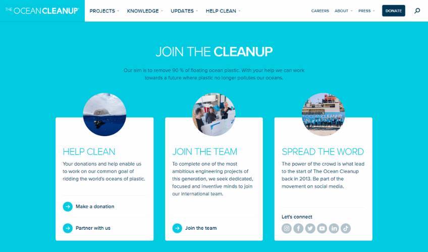 Join the cleanup page with three options on how to help. 