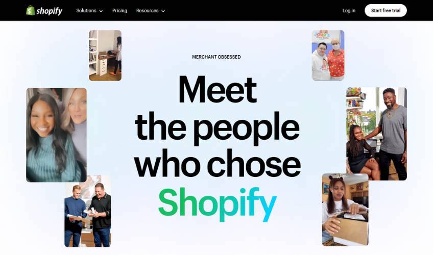 Shopify review page and the sellers who use it. 