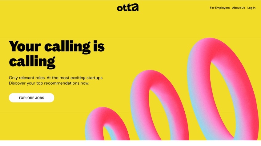 Otta homepage with text that reads: "Your calling is calling."