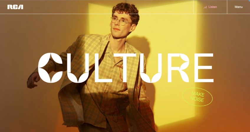 RCA Records page with one single word "Culture."