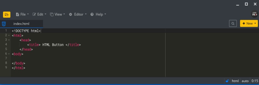 Code to create an html page.