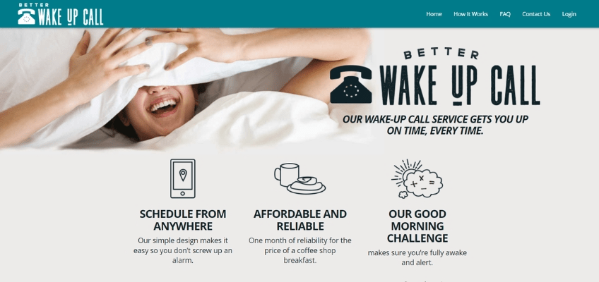 Better Wake Up Call homepage